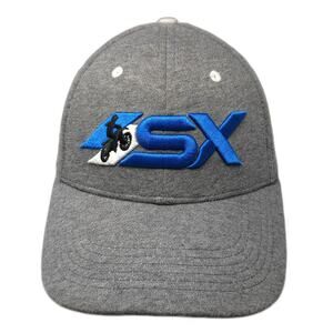ASX Supercross Baseball Cap Gray One Size Motocross Jersey 3D Embroidery Hat